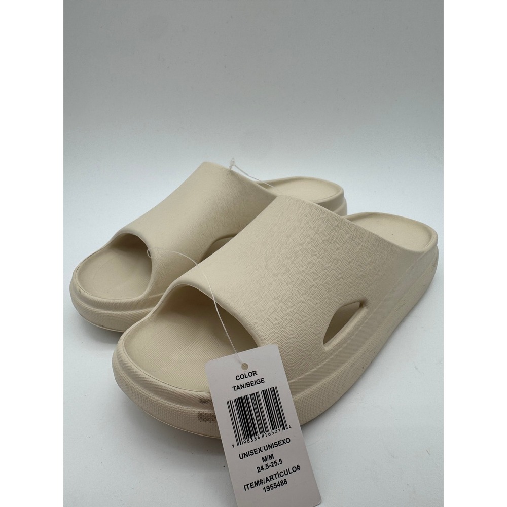 Cloud Cushion Slide Sandals Tan Beige Unisex Size M W7.5-8.5 M5.5-6.5
